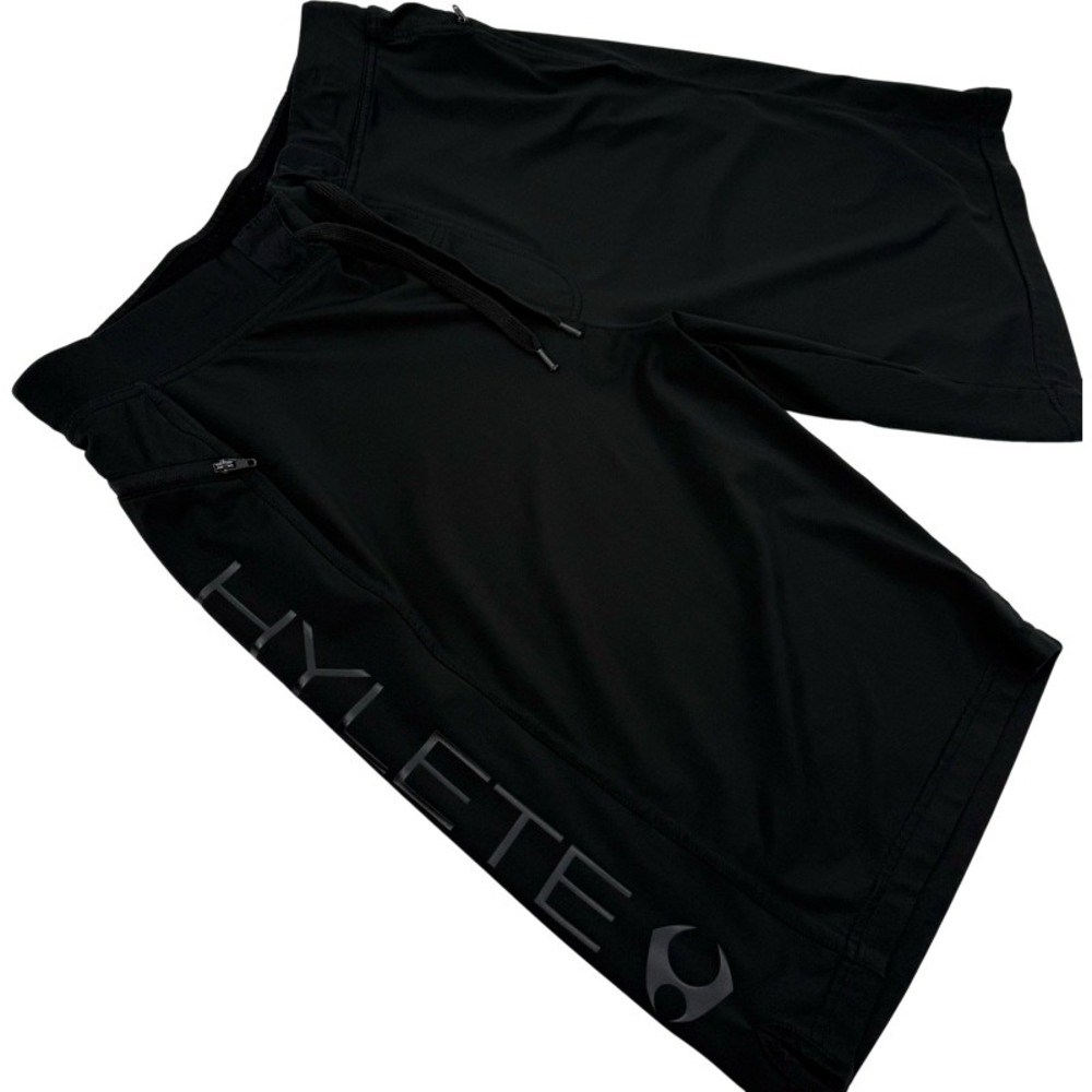 HYLETE‎ Medium Cross-Training Shorts 2.0 Black Zipper Pockets Athletic Gym MMA